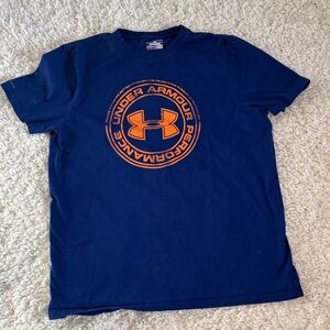 NWOT Under Armour Royal Blue Short Sleeve Tee with Orange Logo